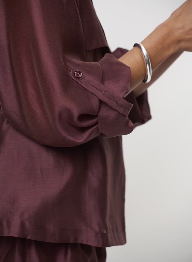 Svea short trench blazer | Cacao Berry