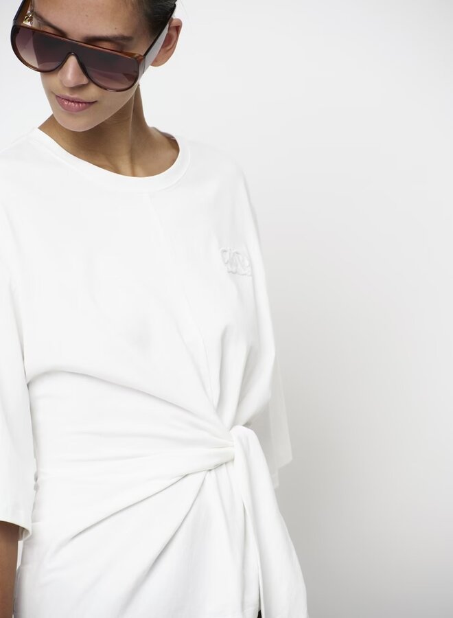 Dori twist detail tee | Milk White