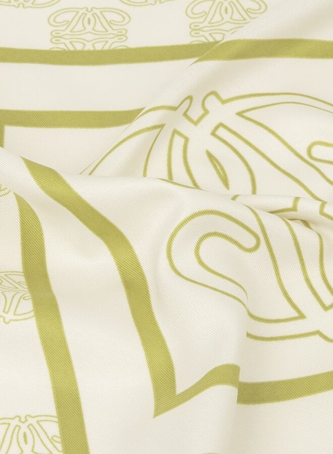Monogram chain scarf | Solar Lime