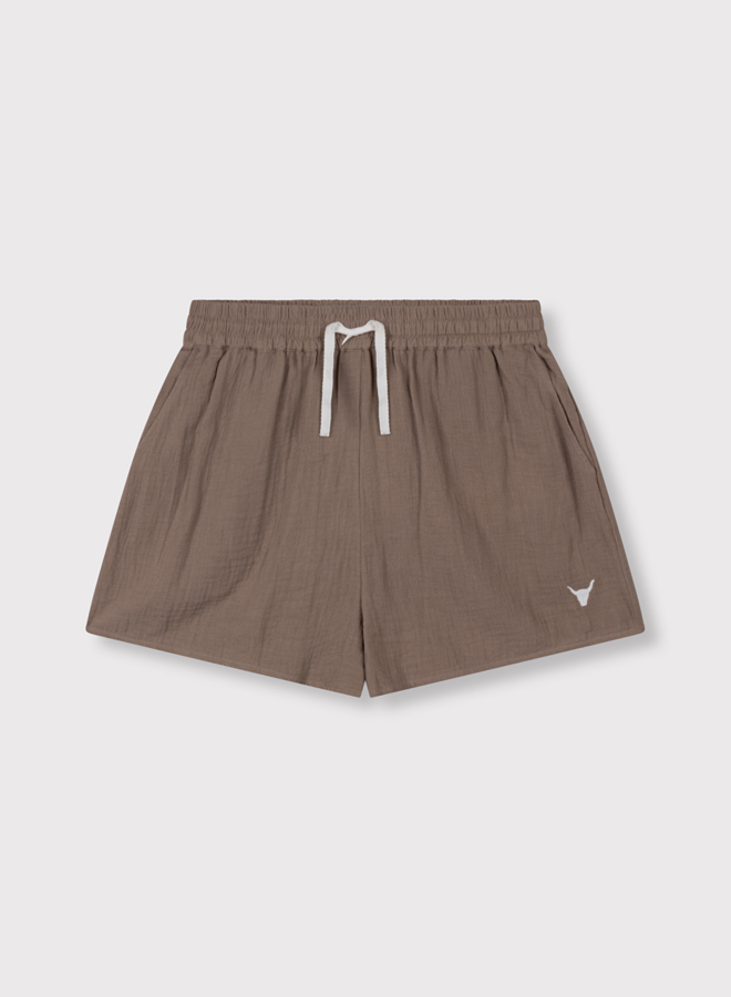Crinkle shorts | Taupe