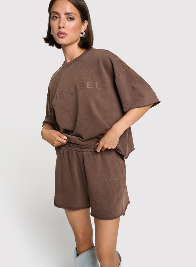 The label summer T-shirt | Brown