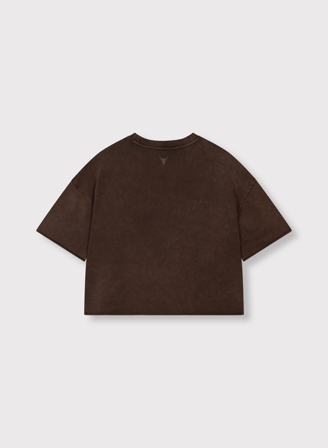 The label summer T-shirt | Brown