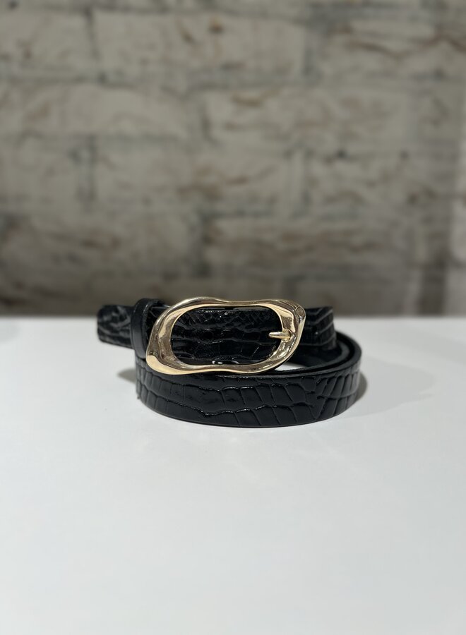 Croco Belt Women | Black