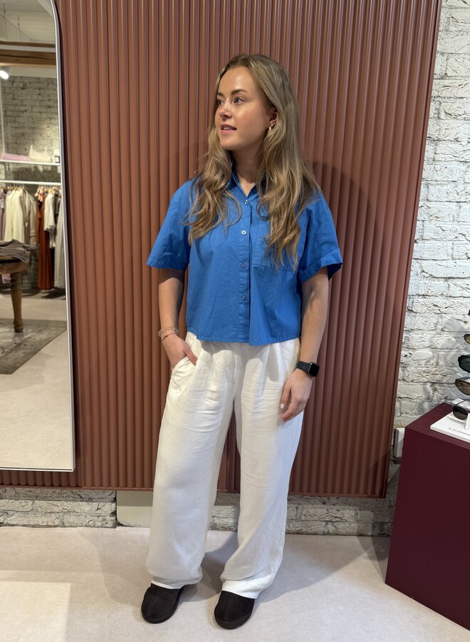 Mara Poplin Blouse | Regatta Blue