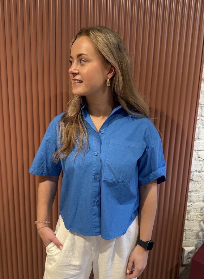 Mara Poplin Blouse | Regatta Blue