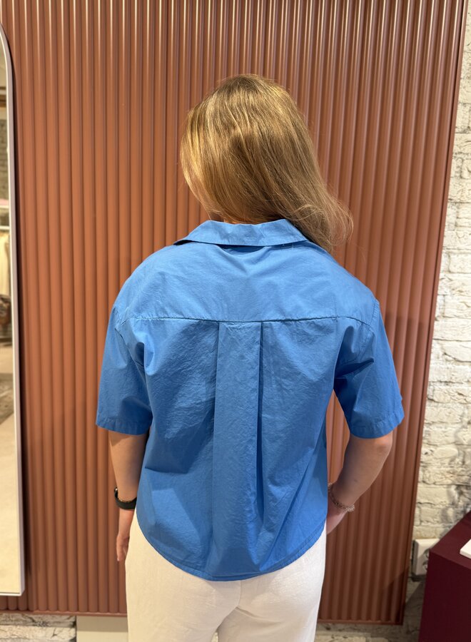 Mara Poplin Blouse | Regatta Blue