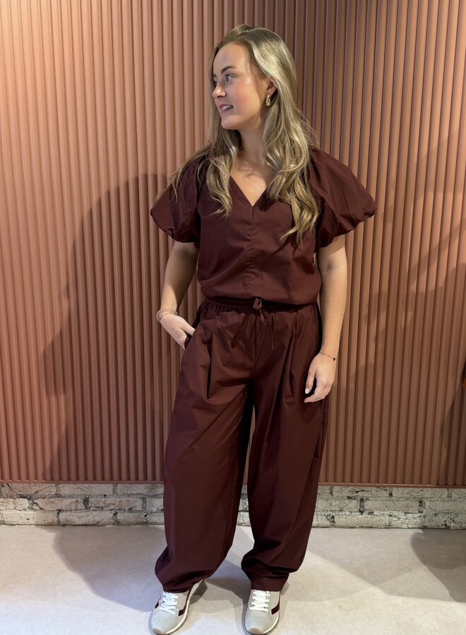 Maelly relaxed fit pants | Cacao Berry