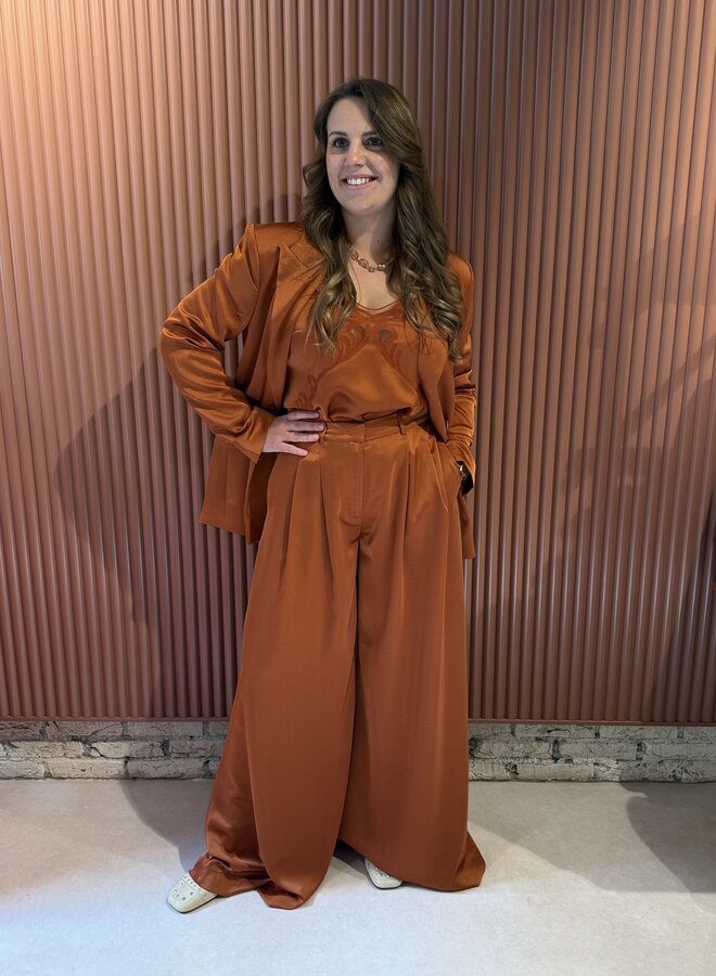 Ligne lace camisole top | Sunset Orange