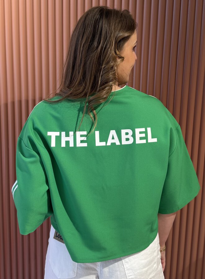 Cropped baseball shirt | Bright green
