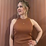 Noki metallic knitted tanktop | Amber Glow