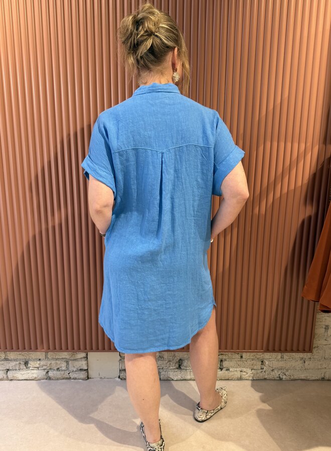 Hella Linen Dress | Regatta Blue