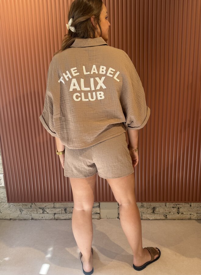 Crinkle shorts | Taupe