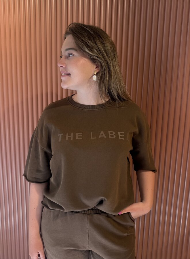 The label summer T-shirt | Brown