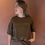 The label summer T-shirt | Brown