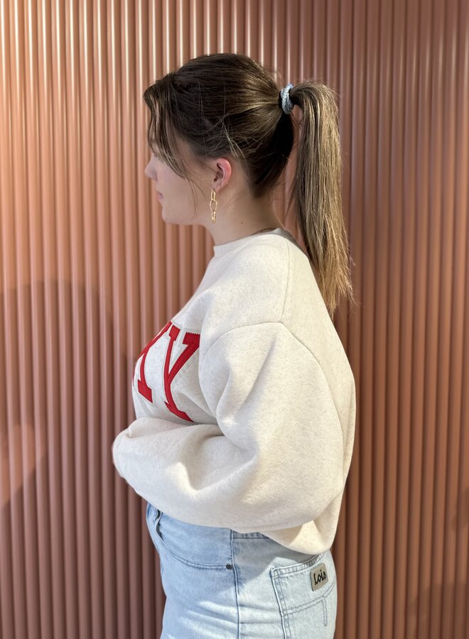Bibi lucky patchwork sweater | Oyster melee