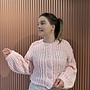 Juna Stripe Cardigan | Rose Quartz