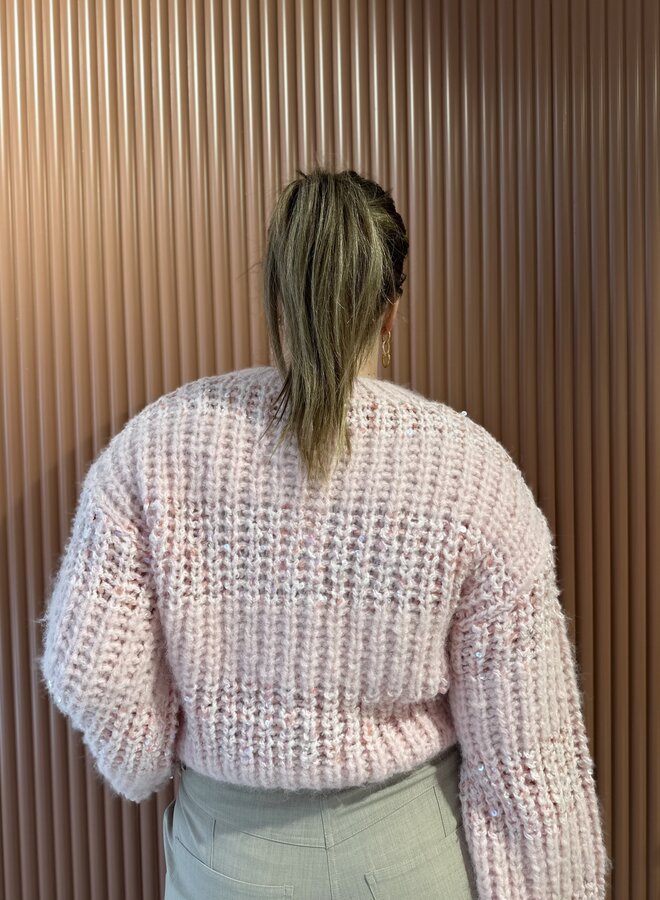Juna Stripe Cardigan | Rose Quartz