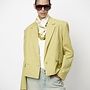 Reyes relaxed fit cropped blazer | Solar Lime