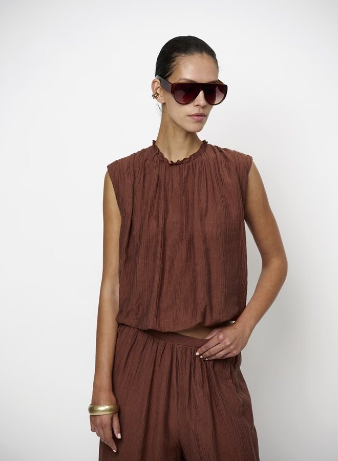 Este balloon top | Coconut Brown