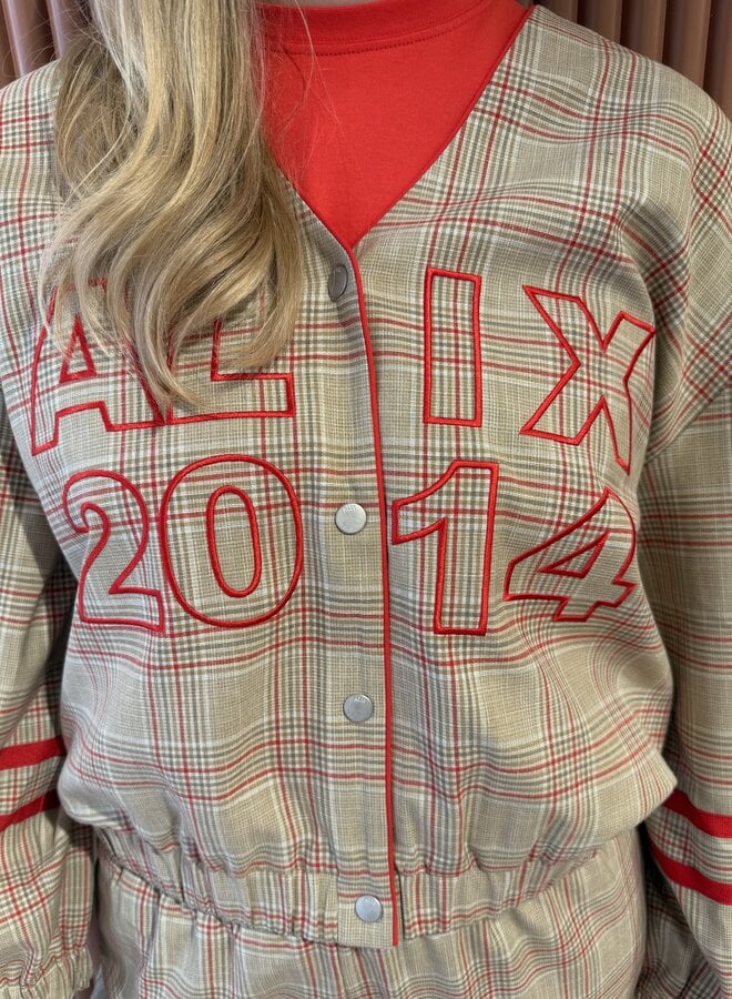 Sporty check bomber | Sand