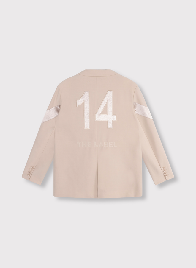 Shiny panel blazer | Sand