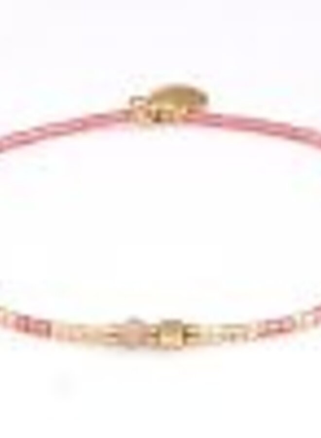 Dunc Jewelry | Maansteen armband miyuki delica kralen - Rood