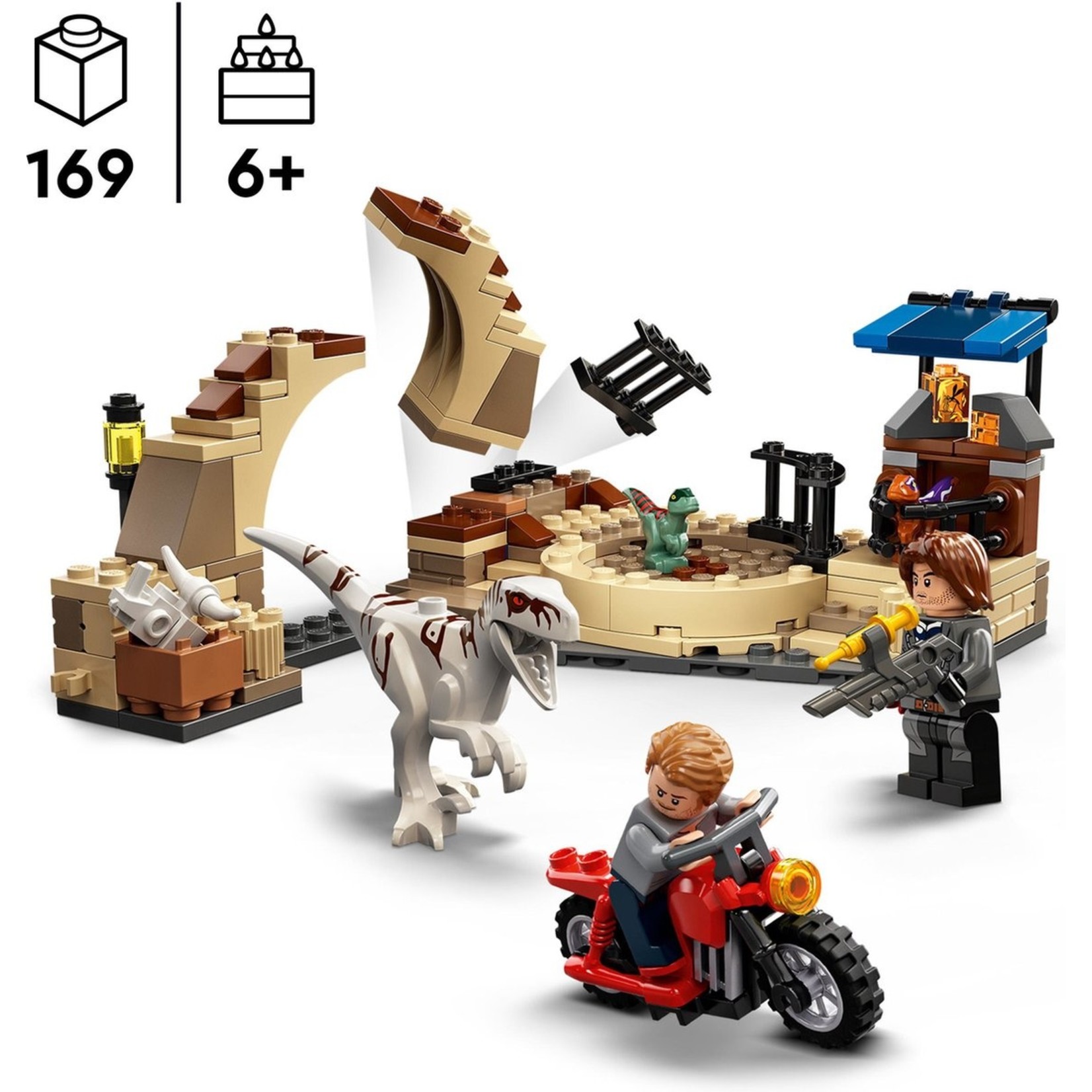 LEGO LEGO Jurassic World Dominion Atrociraptor Dinosaurus Bike Chase (76945)