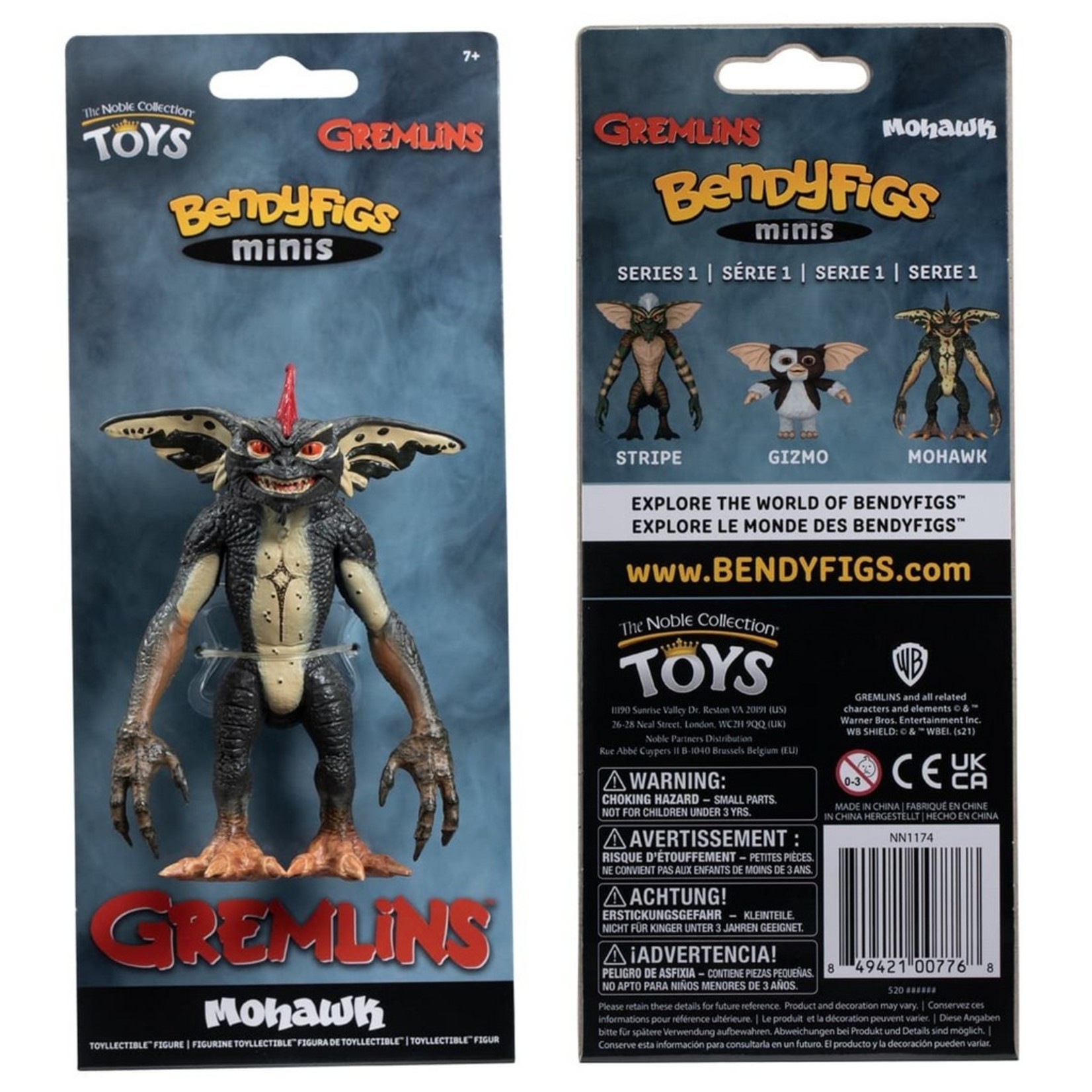 The Noble Collection The Noble Collection Bendyfigs Minis Gremlins Mohawk