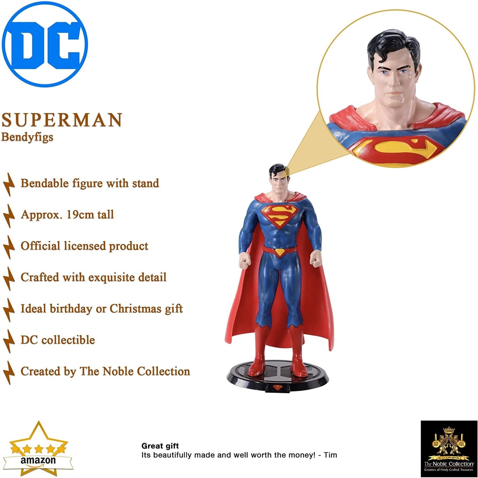 The Noble Collection The Noble Collection Bendyfigs DC Comics Superman