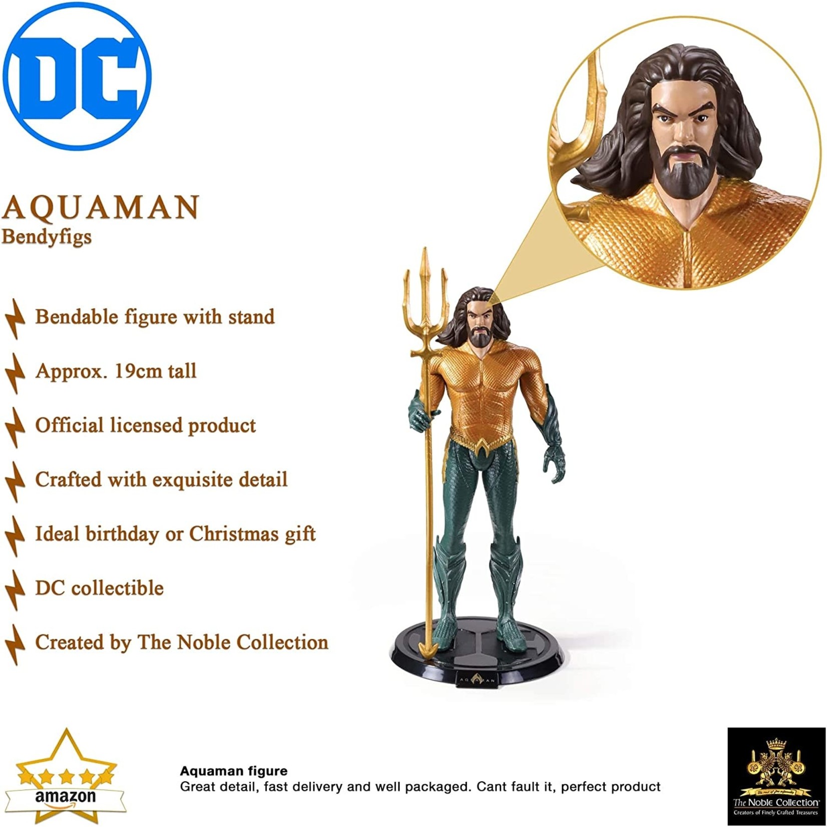 The Noble Collection The Noble Collection Bendyfigs DC Comics Aquaman