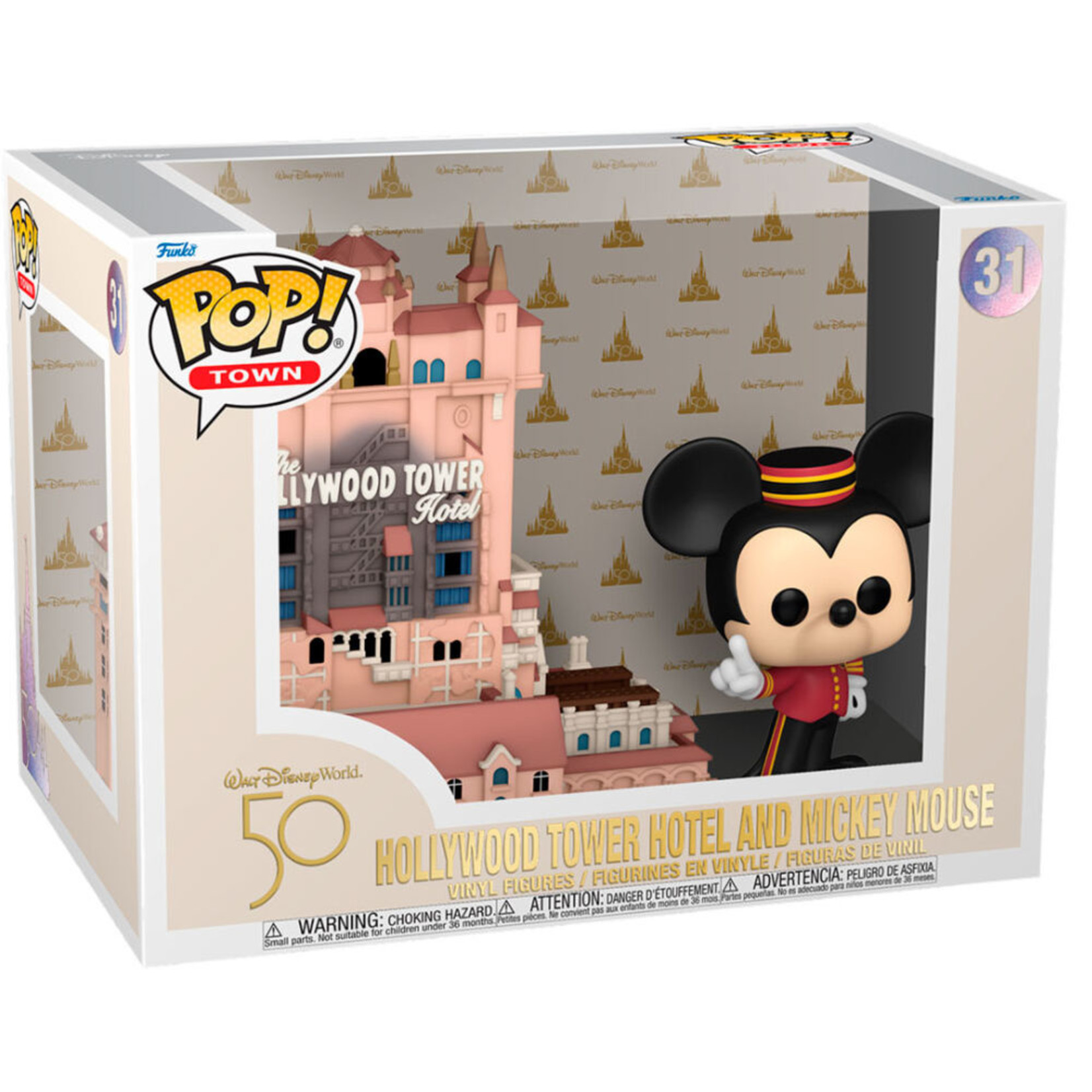 Funko Funko POP! Town Figure Disney World 50 Hollywood Tower Hotel and Mickey Mouse