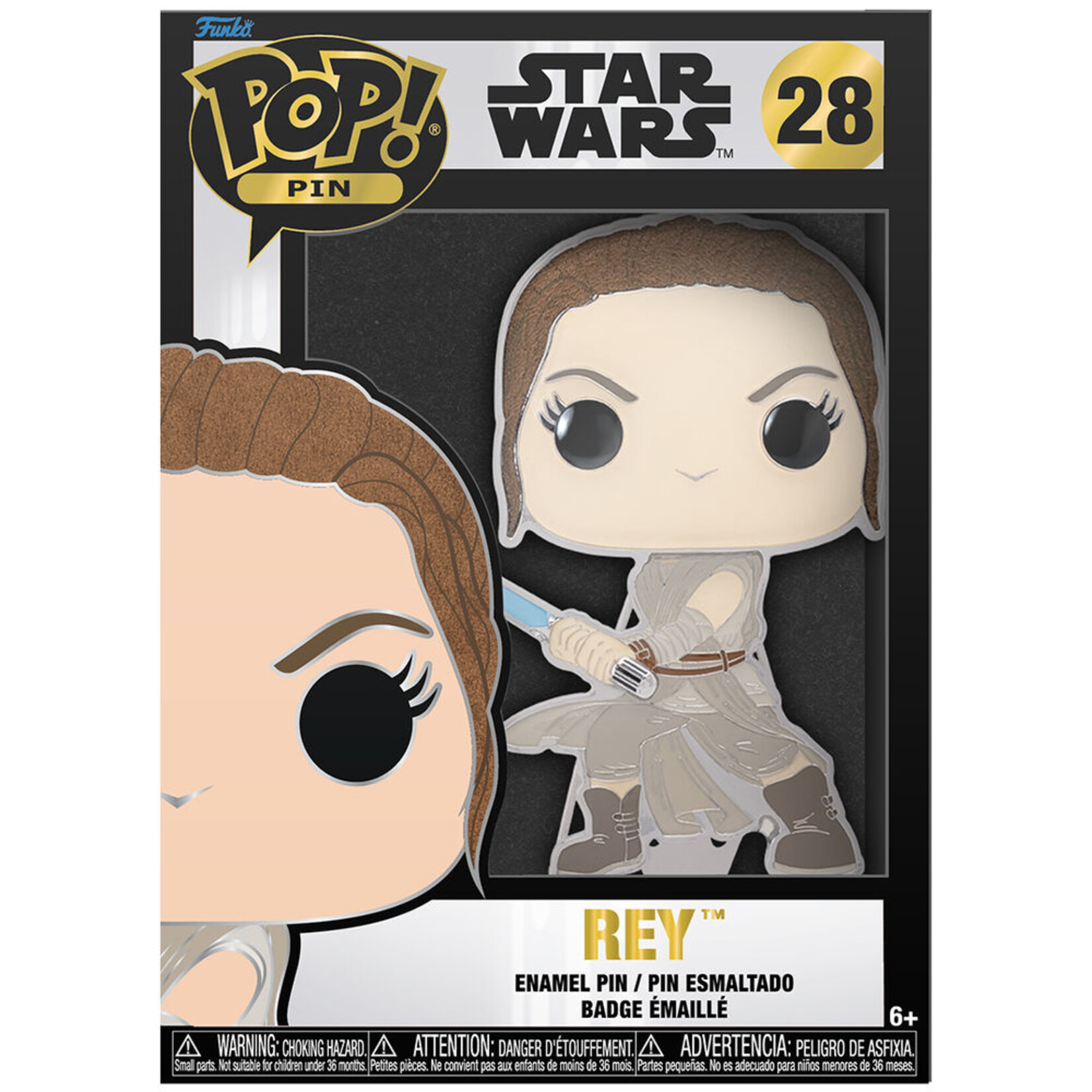 Funko Funko Pop! Enamel Pin Star Wars Rey 10 cm