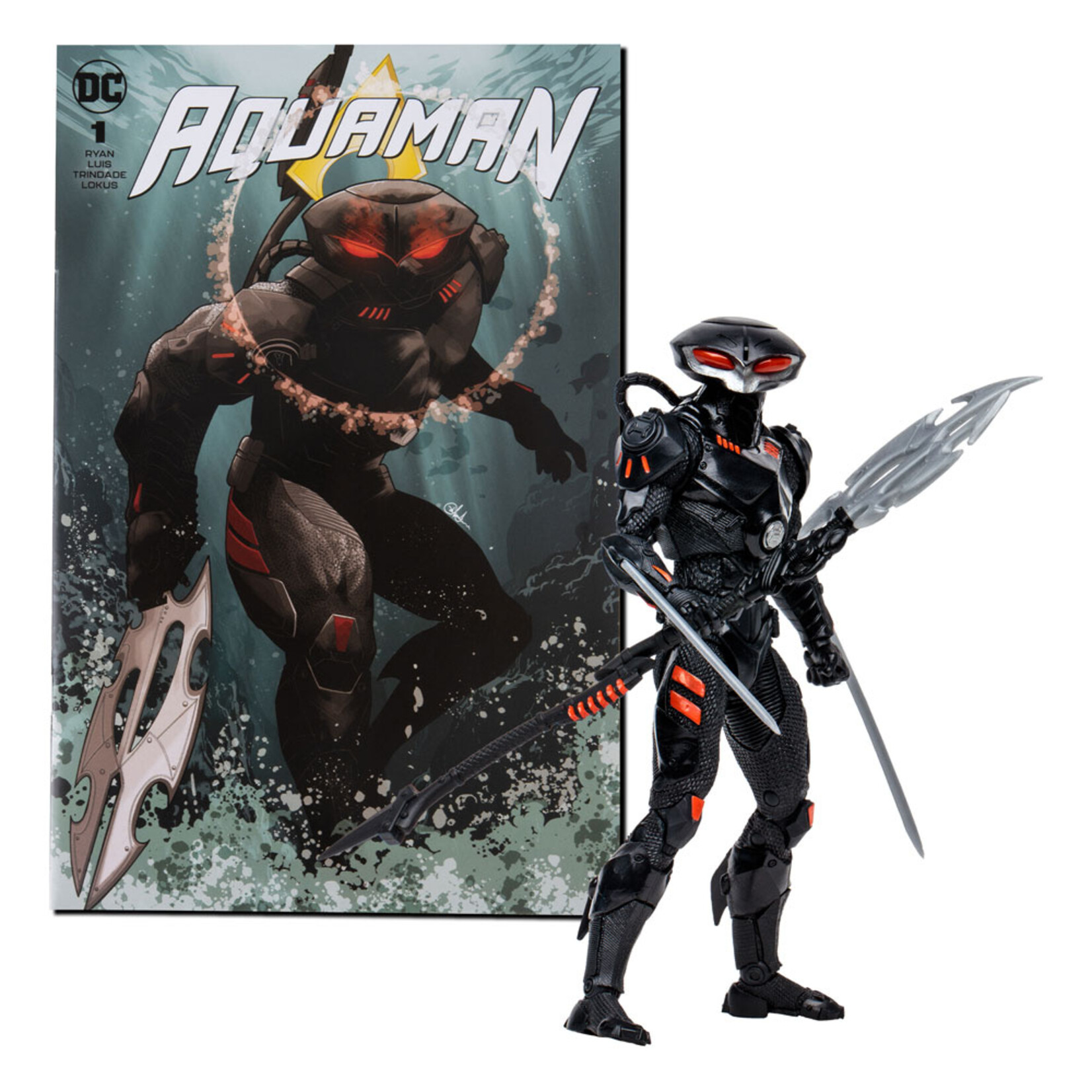 McFarlane Toys McFarlane Toys DC Comics Black Manta w/Aquaman Comic (DC Page Punchers) Figure 17,8 cm