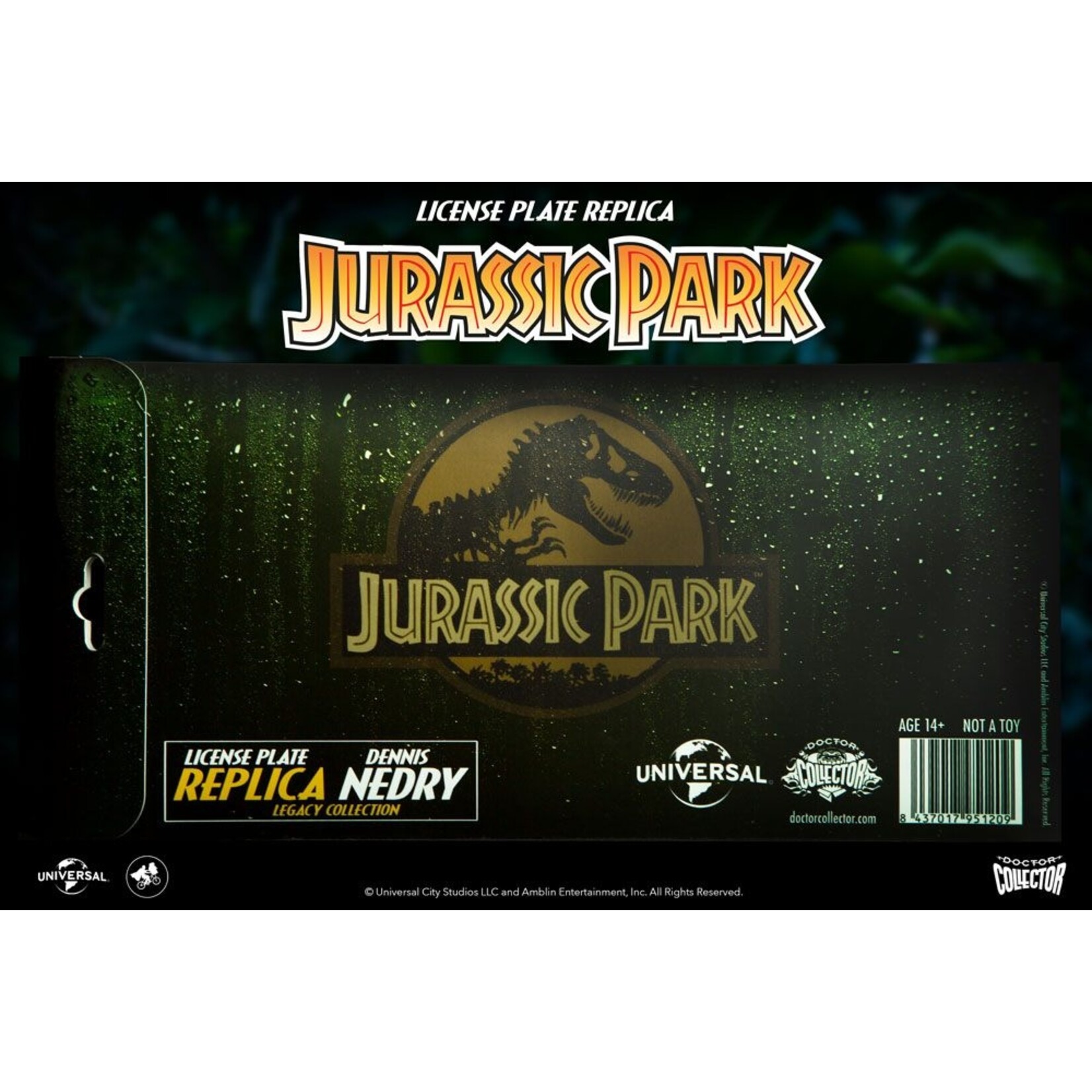 Doctor Collector Doctor Collector Jurassic Park License Plate Replica