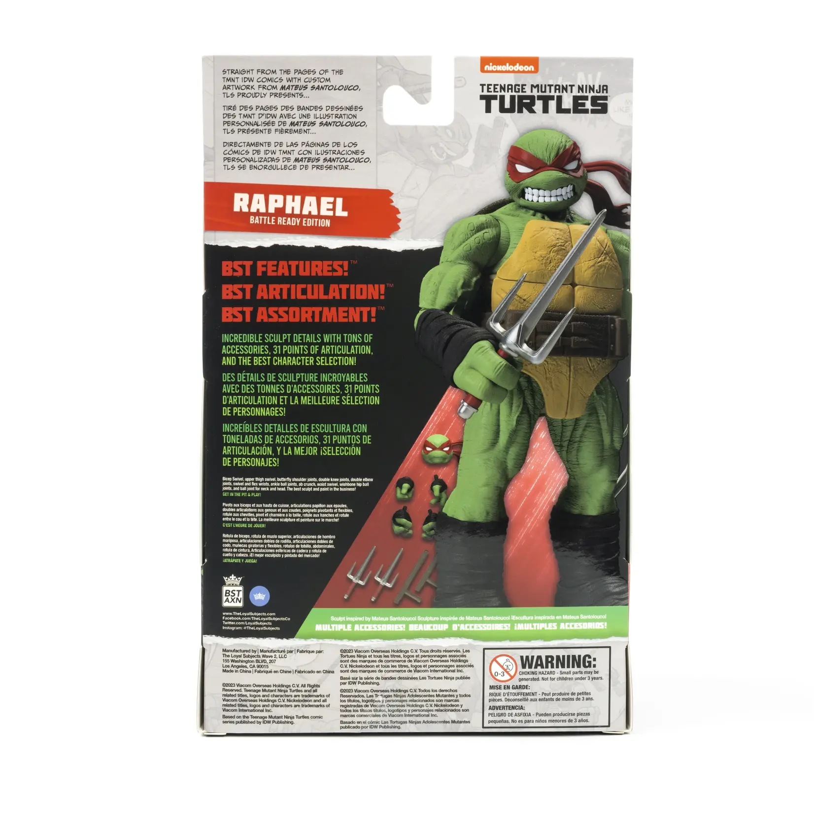 The Loyal Subjects The Loyal Subjects Teenage Mutant Ninja Turtles BST AXN Action Figure Raphael (IDW Comics) 13 cm