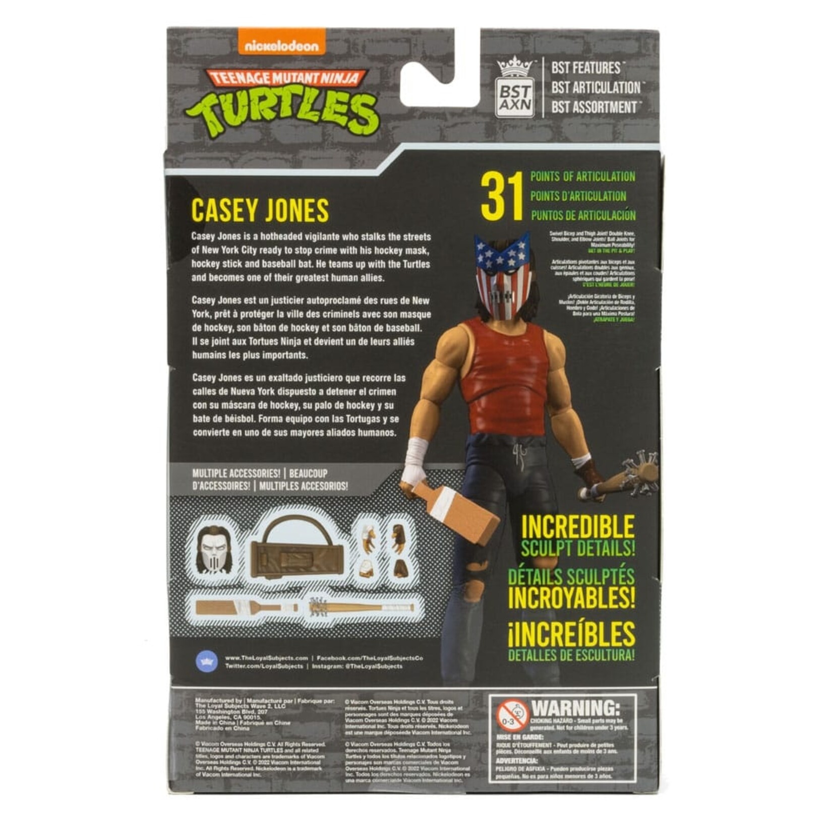 The Loyal Subjects The Loyal Subjects Teenage Mutant Ninja Turtles BST AXN Action Figure Casey Jones Urban Legends 13 cm