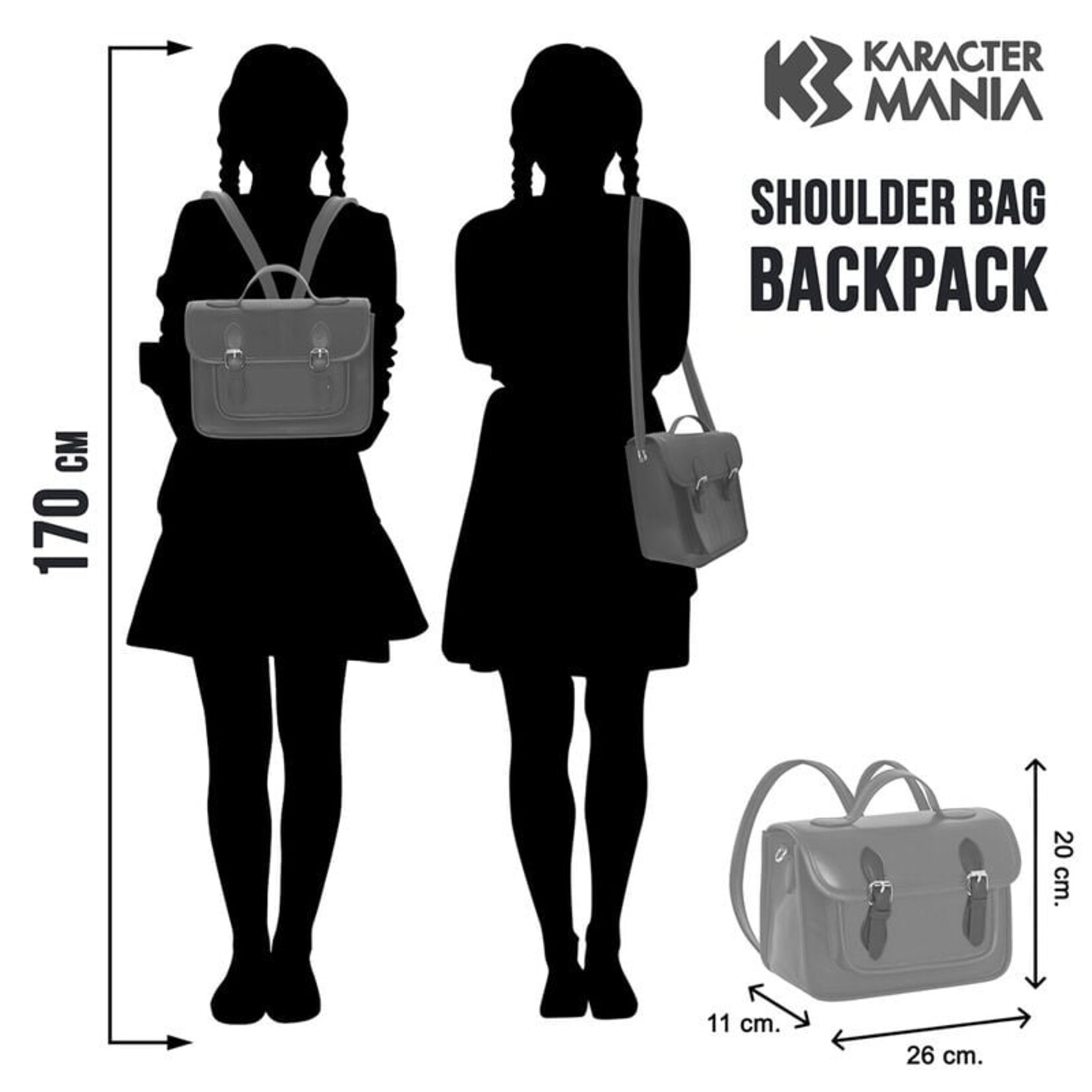 Karacter Mania Karacter Mania Wednesday Original Backpack Bag 26 cm