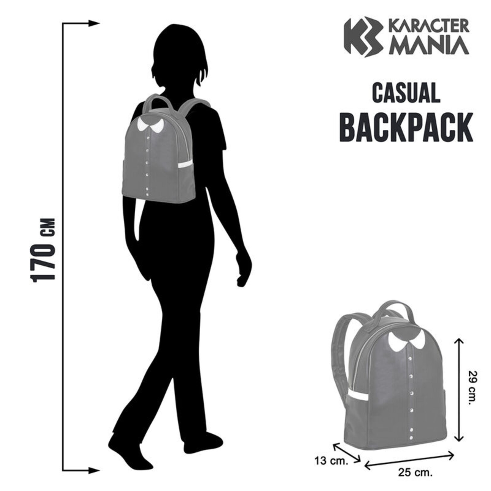 Karacter Mania Karacter Mania Wednesday Varsity Backpack 29 cm