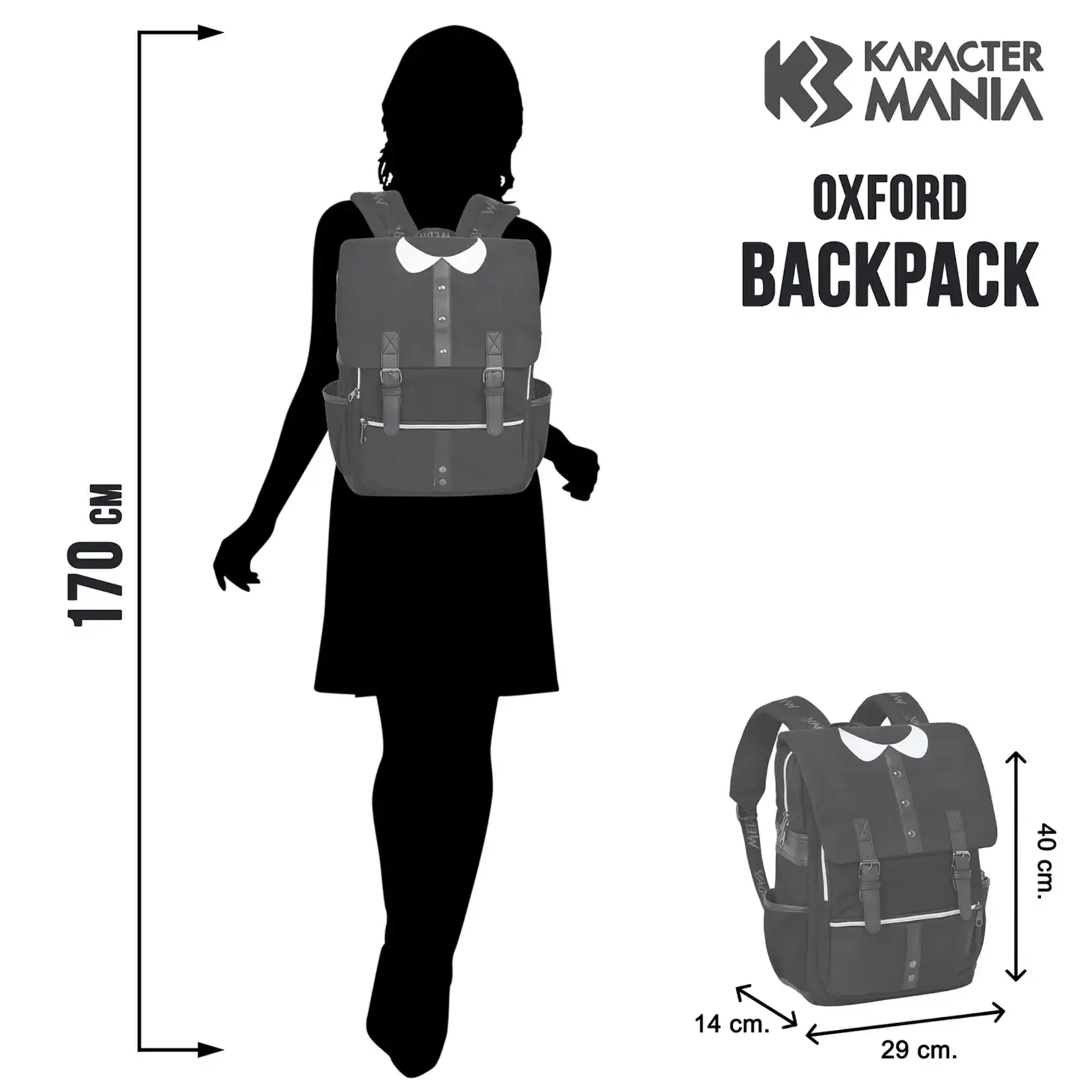Karacter Mania Karacter Mania Wednesday Uniform Backpack 40 cm