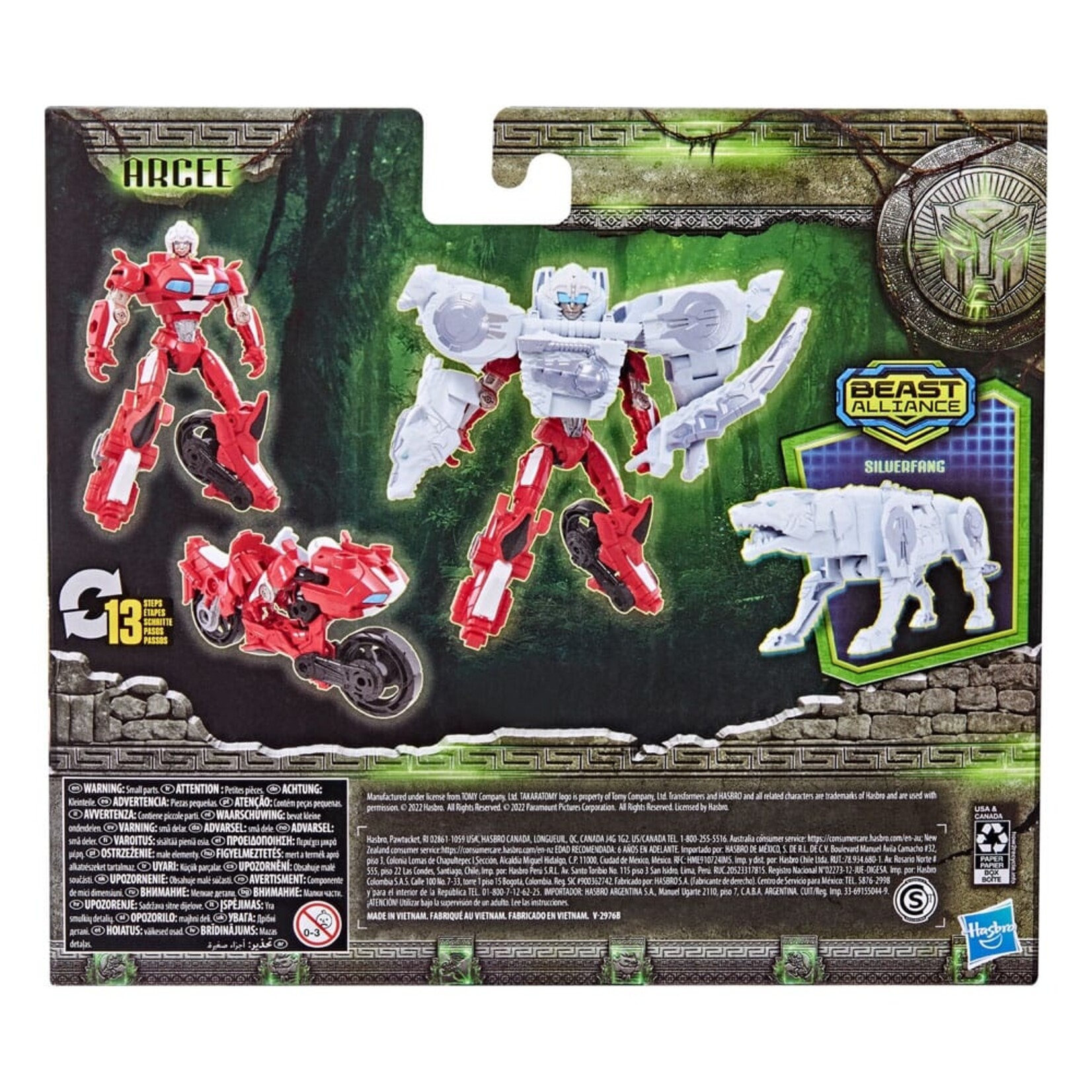Hasbro Hasbro Transformers Rise of the Beasts Beast Alliance Combiner Action Figures Arcee & Silverfang 13 cm