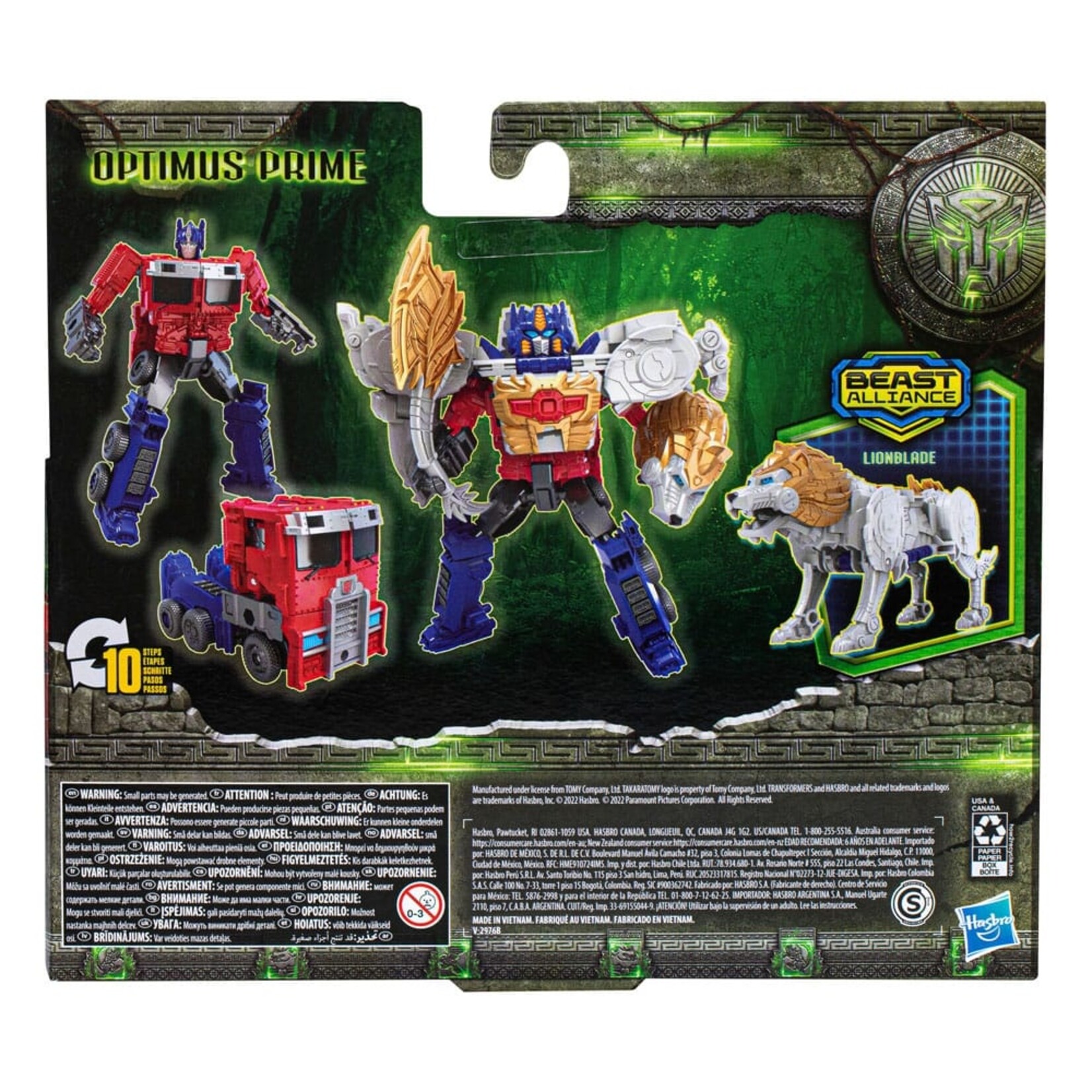 Hasbro Hasbro Transformers Rise of the Beasts Beast Alliance Combiner Action Figures Optimus Prime & Lionblade 13 cm