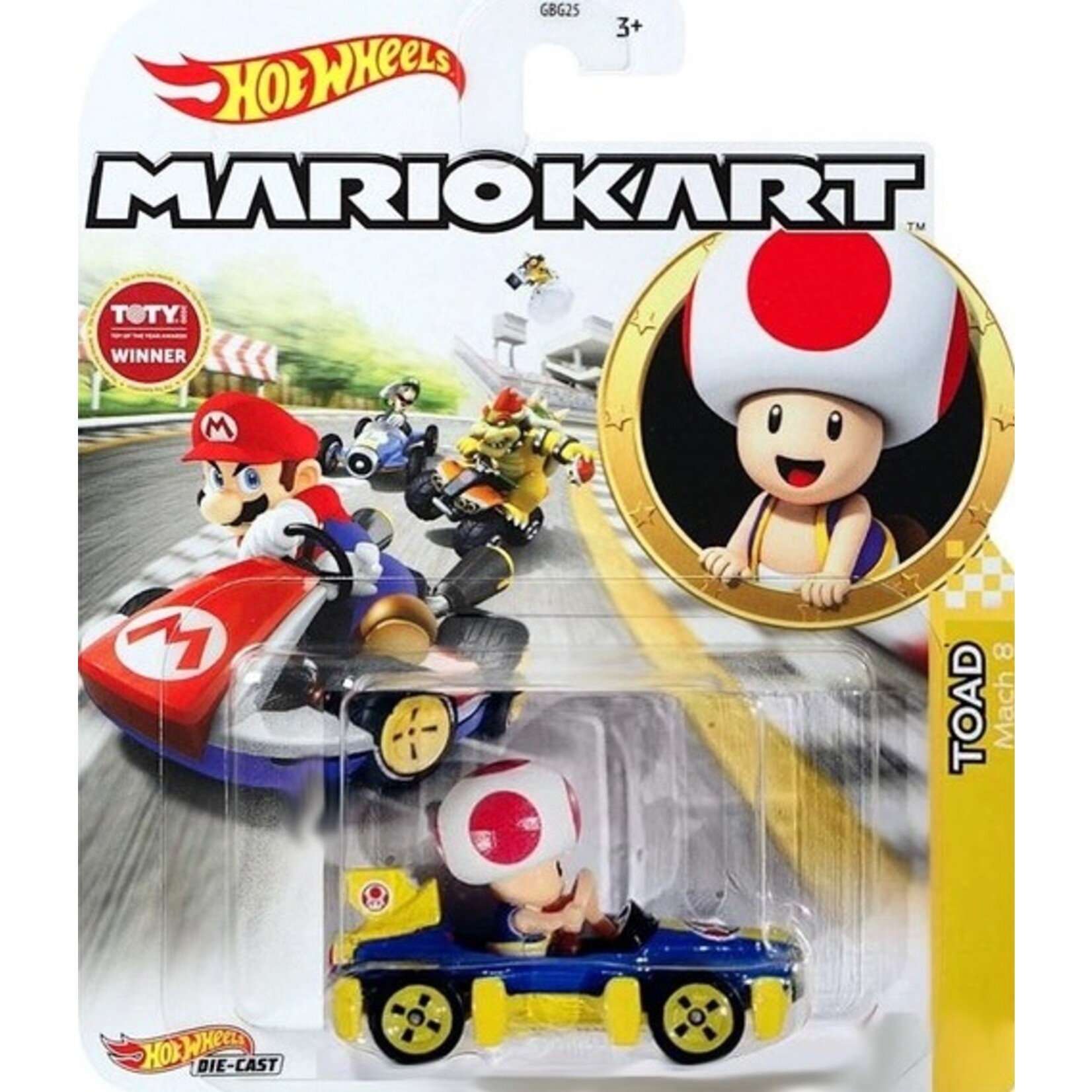 Hot Wheels Hot Wheels Mario Kart Toad 6 cm