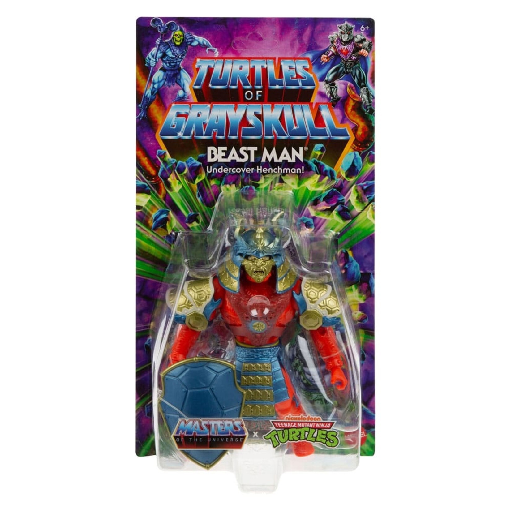 Mattel Mattel MOTU x TMNT Turtles of Grayskull Action Figure Beast Man 14 cm