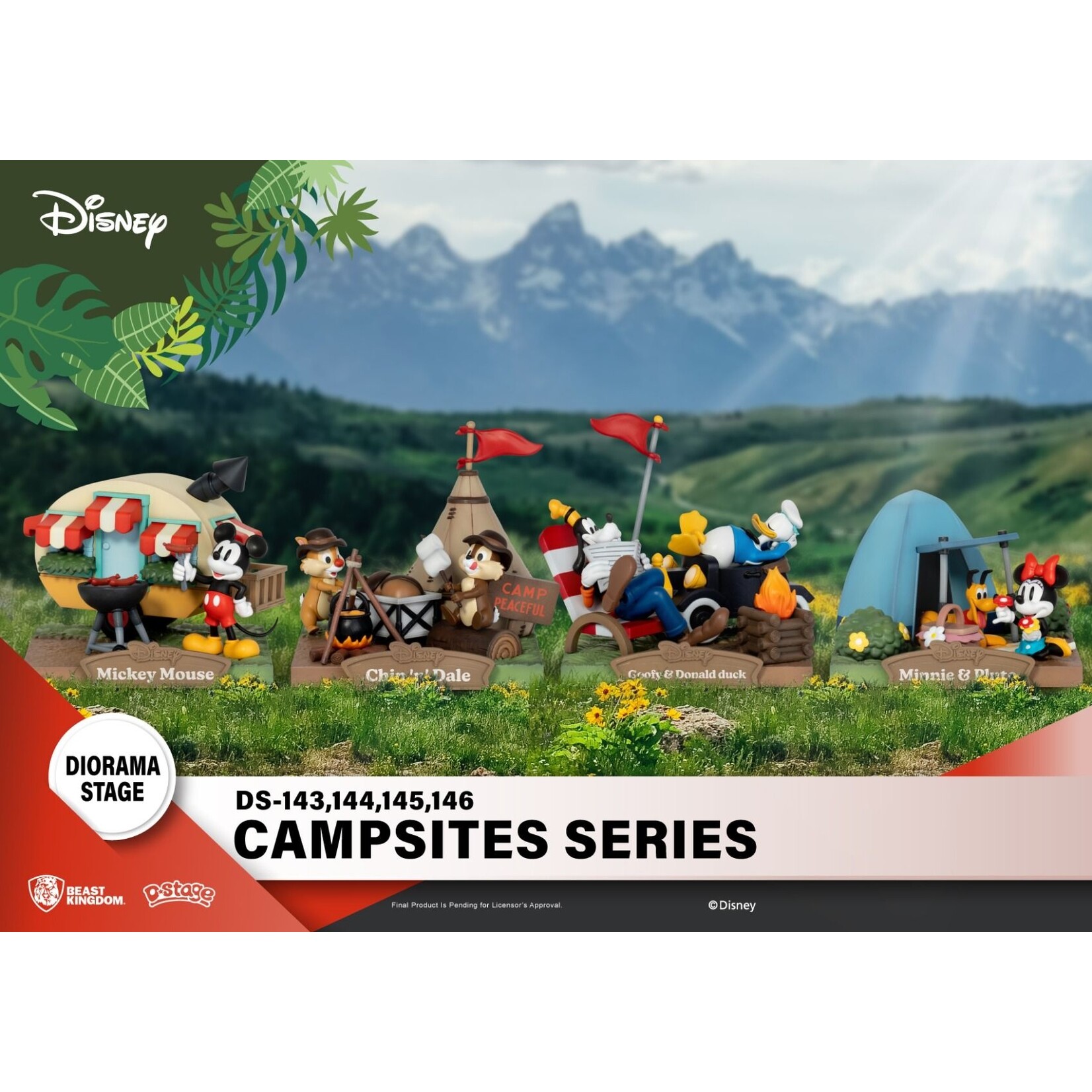 Beast Kingdom Beast Kingdom Disney D-Stage Campsite Series PVC Diorama Goofy & Donald Duck 10 cm