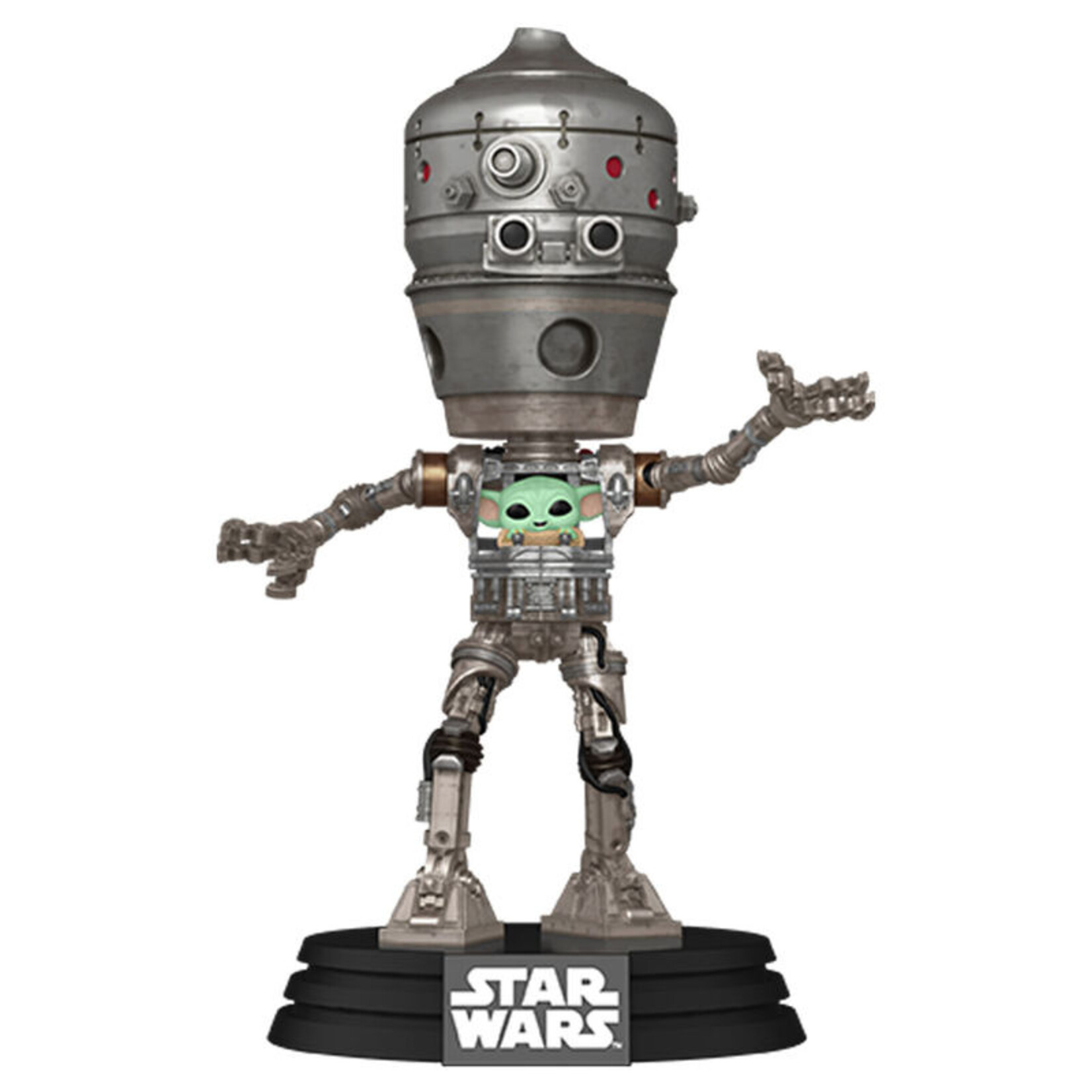 Funko Funko Star Wars The Mandalorian Deluxe POP! Bobble-Head IG-12 with Grogu 17 cm