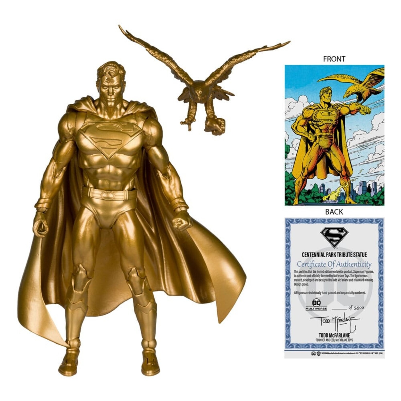 McFarlane Toys McFarlane Toys DC Comics Superman Centennial Park Tribute Statue (Gold Label) 18 cm