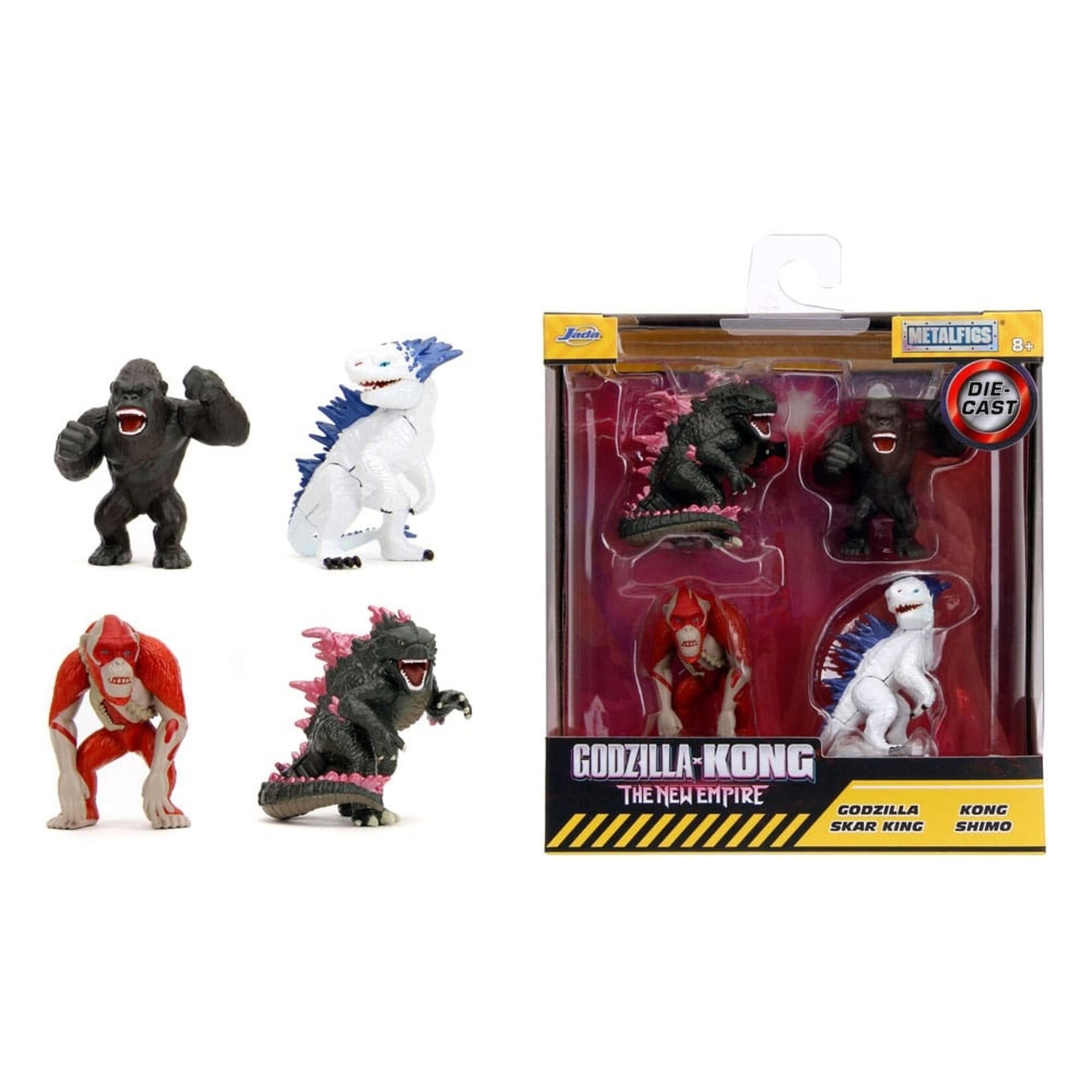 Jada Jada Godzilla x Kong The New Empire Nano Metalfigs Diecast Mini Figures 4-Pack 4 cm