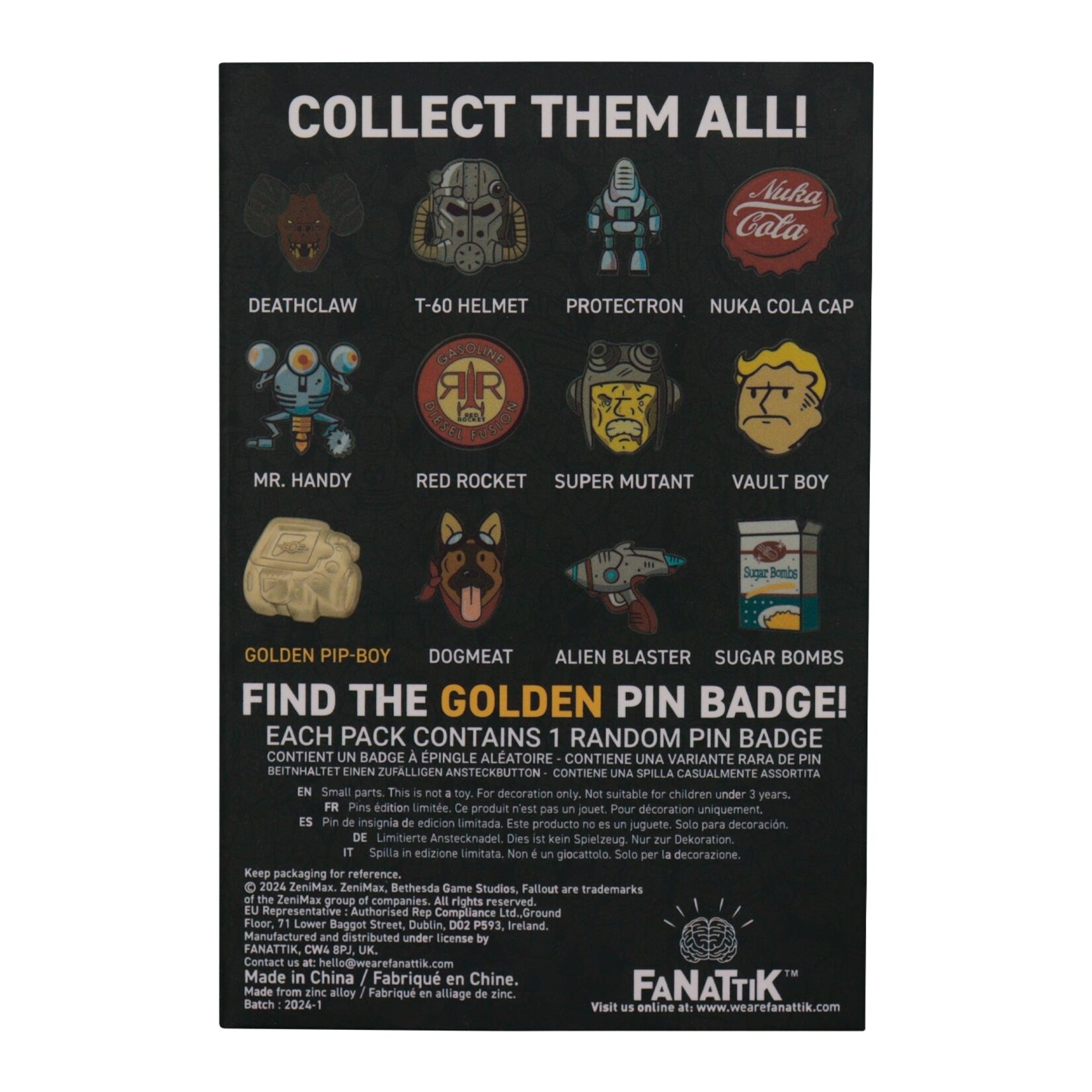 Fanattik Fanattik Fallout Pin Badge Red Rocket