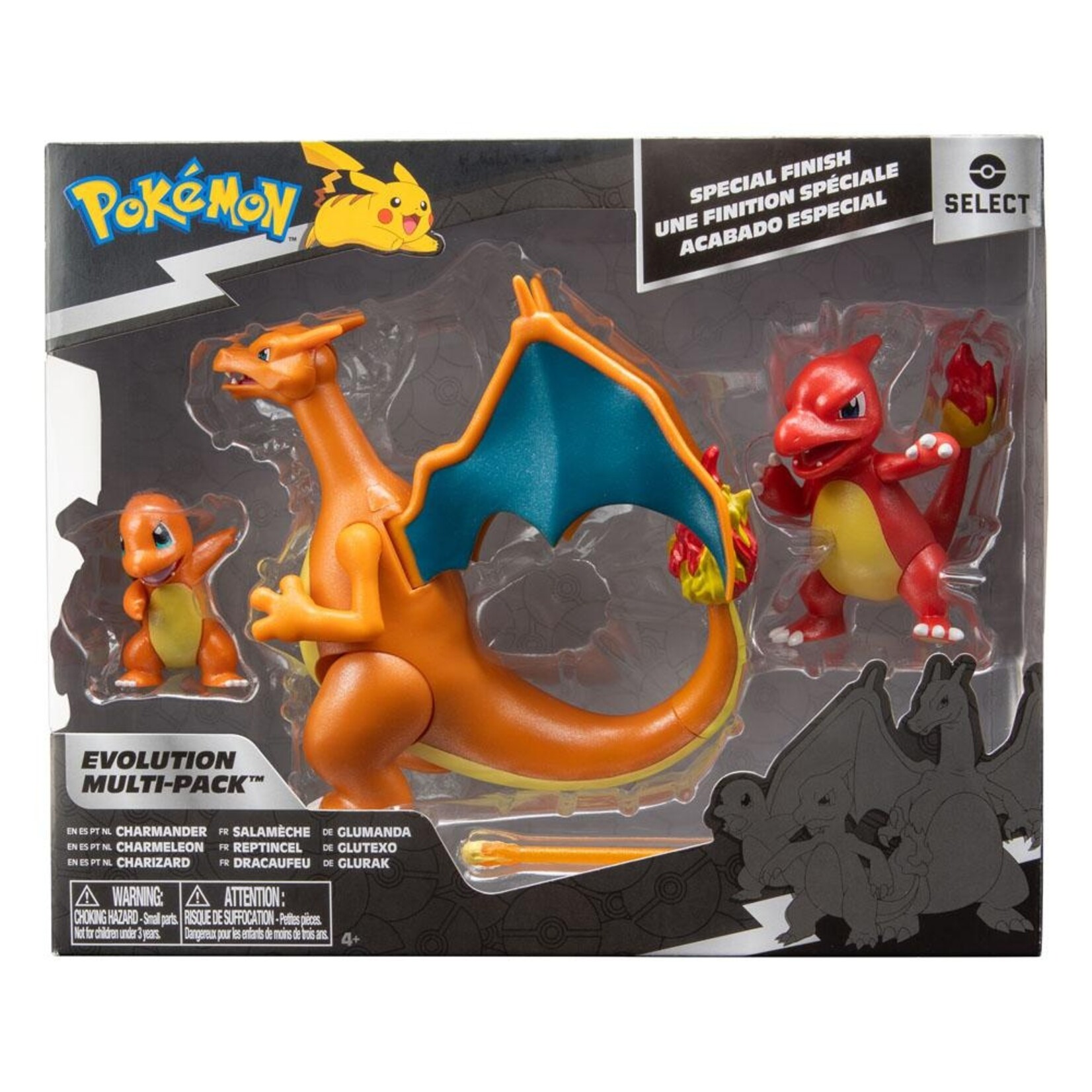 Jazwares Jazwares Pokémon Action Figure Charmander Evolution Line 3-Pack