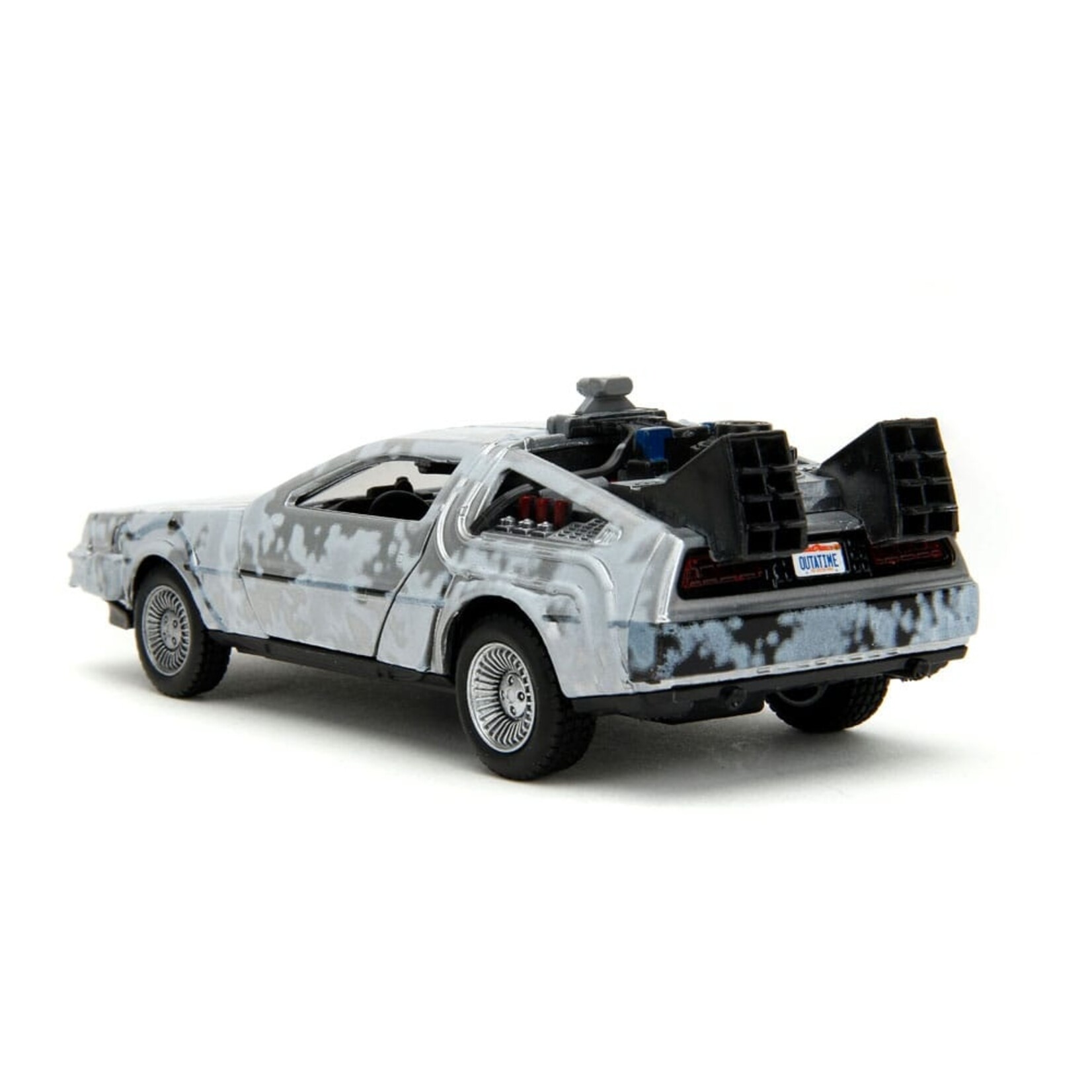 Jada Jada Back to the Future DeLorean Time Machine Frost Diecast Model Car Scale 1:32